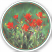 Sticker Peinture indienne de pinceau - Art Fleur original (Devant)