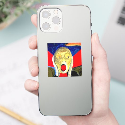 Sticker Peinture inspirée par le cri (Téléphone)