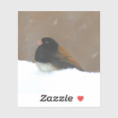 Sticker Peinture Junco foncée - Art original pour oiseaux (Feuille)