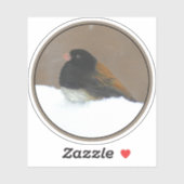 Sticker Peinture Junco foncée - Art original pour oiseaux (Feuille)