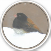 Sticker Peinture Junco foncée - Art original pour oiseaux (Devant)
