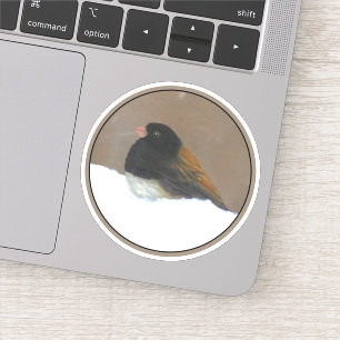 Sticker Peinture Junco foncée - Art original pour oiseaux