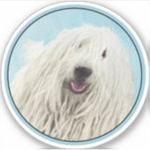 Sticker Peinture Komondor - Cute Original Chien Art (Devant)