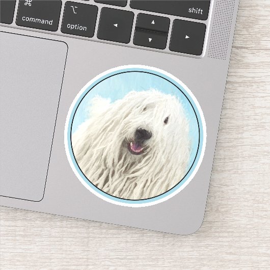 Sticker Peinture Komondor - Cute Original Chien Art (Détail)