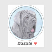 Sticker Peinture Mastiff Neopolitan - Art Chien original (Feuille)