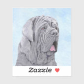 Sticker Peinture Mastiff Neopolitan - Art Chien original (Feuille)
