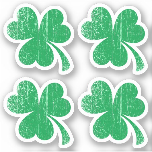 Sticker Peinture peinturée shamrock St Patrick's day (Devant)