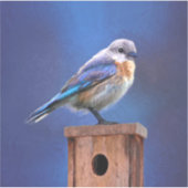 Sticker Peinture pour oiseaux bleus (femelle) - Art origin (Devant)