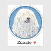 Sticker Peinture Puli - Cute Original Chien Art (Feuille)