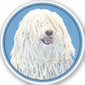 Sticker Peinture Puli - Cute Original Chien Art (Devant)
