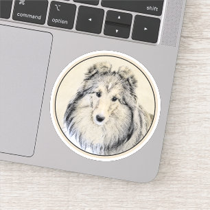 Sticker Peinture Shetland Sheepdog - Jolie art original ch
