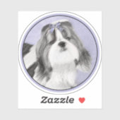 Sticker Peinture Shih Tzu - Cute Original Chien Art (Feuille)
