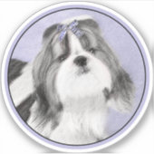 Sticker Peinture Shih Tzu - Cute Original Chien Art (Devant)