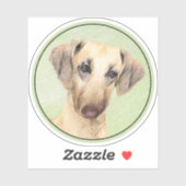 Sticker Peinture Sloughis - Joli art original pour chien (Feuille)