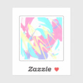 Sticker Peinture Splatter Art Abstrait (Feuille)