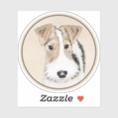 Sticker Peinture Terrier de Renard de fil - Cute Original  (Feuille)