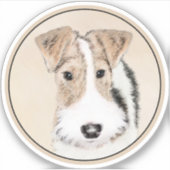Sticker Peinture Terrier de Renard de fil - Cute Original  (Devant)