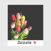 Sticker Peinture Tulip - Art Fleur original (Feuille)