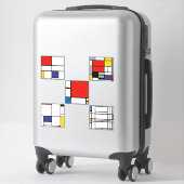 Sticker Peintures d'art moderne de Piet Mondrian (Sur valise)