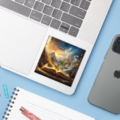 Sticker Peintures d'Aventure de Livre Ouvert. (Ordinateur portable avec iPhone)