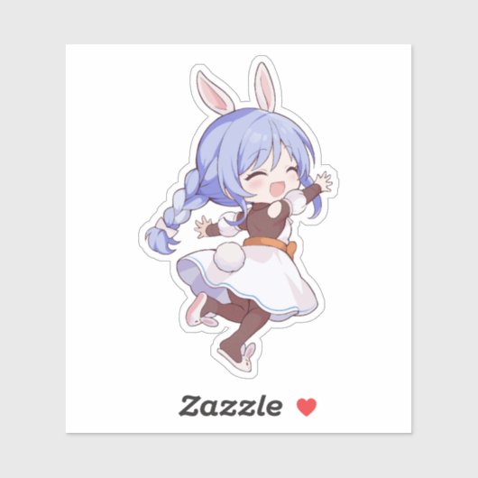 Sticker Pekomama Chibi Vtuber Art (Feuille)