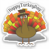 Sticker Pèlerin de Turquie Thanksgiving (Recto)