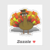 Sticker Pèlerin de Turquie Thanksgiving (Feuille)