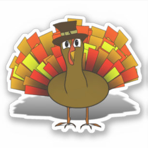 Sticker Pèlerin de Turquie Thanksgiving