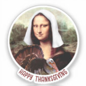 Sticker Pèlerin Mona Lisa Thanksgiving (Recto)