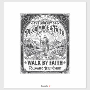 Sticker Pèlerinage de Jésus Chemin Saint Voyage