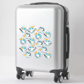Sticker Pelicans lunaires dans les hublots (Sur valise)