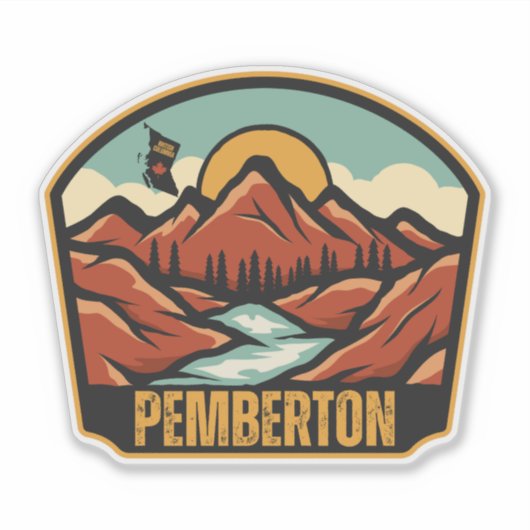 Sticker Pemberton, Colombie-Britannique (Devant)