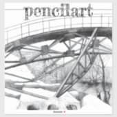 Sticker Pencilart antique (Feuille)