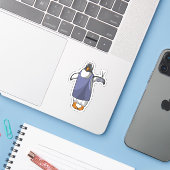 Sticker Penguin coiffeur avec ciseaux (Ordinateur portable avec iPhone)