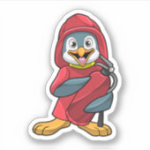 Sticker Penguin comme pompier avec Extinguisher (Devant)