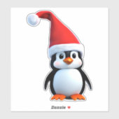Sticker Penguin de Noël (Feuille)