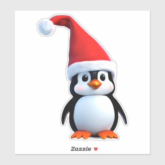 Sticker Penguin de Noël (Feuille)