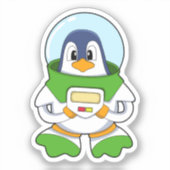 Sticker Penguin en astronaute costume (Recto)