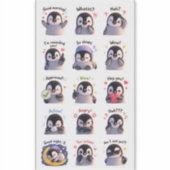 Sticker Penguin Moodies – Pack d'autocollants d'expression (Devant)