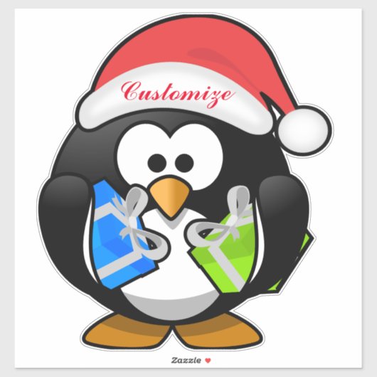 Sticker Penguin Père Noël Thunder_Cove (Feuille)