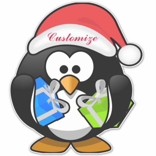 Sticker Penguin Père Noël Thunder_Cove (Devant)