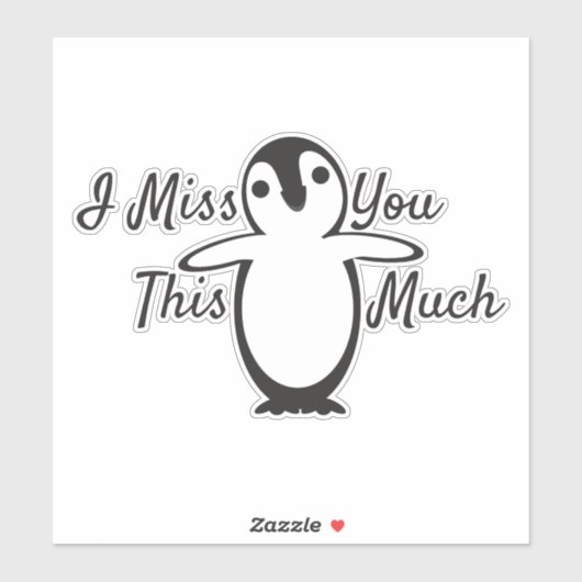 Sticker Penguin te manque tellement (Feuille)