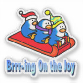 Sticker Penguins Dormir Hiver Vacances Scène (Devant)