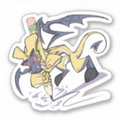 Sticker PenLight l'autocollant en vinyle du dragon crayon (Devant)