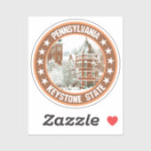 Sticker Pennsylvanie (Feuille)