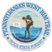 Sticker Pennsylvanie : West Rim Trail (Devant)