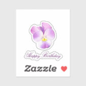 Sticker Pensée aquarelle (Feuille)