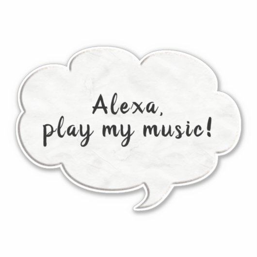 Sticker pensée de bulle des mots (Devant)