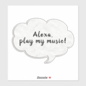 Sticker pensée de bulle des mots (Feuille)