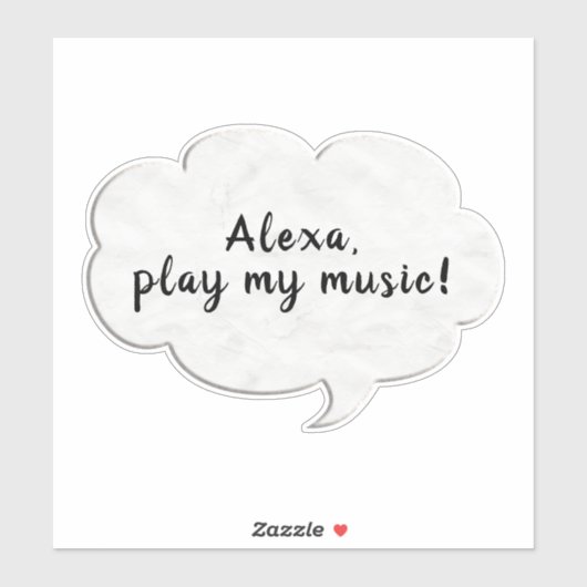 Sticker pensée de bulle des mots (Feuille)